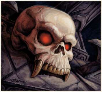 Tom Baxa "The Skull of Gul‘dan" Trading Card Illustration Original Art (World of Warcraft, 2008). ...