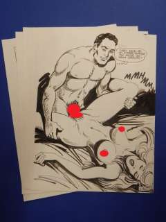 Birago Balzano | Fasma n. 3 - Birago Balzano - 5x Tavole Originali Erotiche "La moglie dell’attore" - Page volante - Exemplaire unique - (1985) | Catawiki