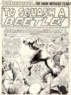  - Gene Colan and John Tartaglione Daredevil #34 Splash Page 1 Original Art (Marvel, 1967)....