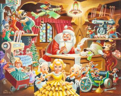 Carl Barks "Santa’s Christmas Mail" Painting Original Art (1979).... | Heritage