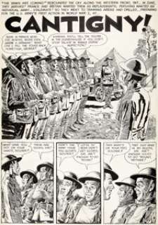  - Reed Crandall Blazing Combat #1 "Cantigny!" Splash Page Original Art (Warren Publ., 1965). ...