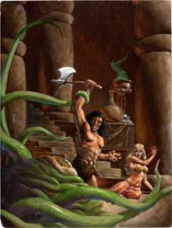  - Richard Hescox Savage Sword of Conan #13 Cover Original Art (Marvel, 1976)....