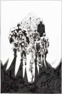  - Mark Bagley and Andrew Hennessy Ultimate End #5 Cover Original Art (Marvel, 2016)....