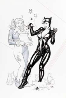 Frank Cho Harley Quinn #61 Variant Cover Catwoman Original Art (DC, 2019)....