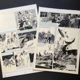 Font, Alfonso | Font, Alfonso - 2x Original page - Peter the Whaler - Dangerous Work - (1973) | Catawiki