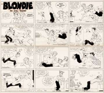 Chic Young Blondie Sunday Comic Strip Original Art dated 9-8-57 (King Features Syndicate, 1957).... | Heritage