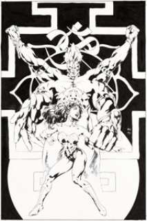 Matt Haley and Tom Simmons Wonder Woman #148 Cover Original Art (DC, 1999). Featuring Princess Diana and -