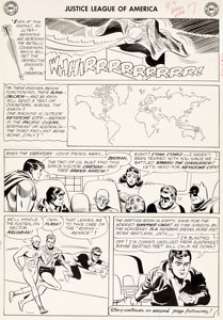 Mike Sekowsky and Bernard Sachs Justice League of America #4 Story Page 7 Original Art (DC, 1961).... | Heritage