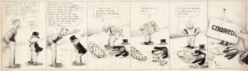 Bud Fisher Mutt and Jeff Daily Comic Strip Original Art dated 5-25-16 (H.C. Fisher, 1916). The hand of the -