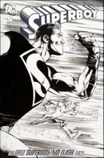 Eddy Barrows - Superboy #5 Cover Original Art (DC, 2011).