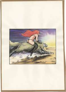 Buichi Terasawa Hand-Drawn Hand-Drawn Color Illustration "Cobra" (Main Lines Are Printed) | Mandarake (Big Web)