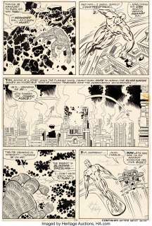 Jack Kirby And Joe Sinnott | Fantastic Four #72 Story Page 9 Silver Surfer Original Art (Marvel, 1968). | Heritage