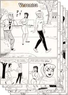 Dan DeCarlo - Archie‘s Girls Betty and Veronica #77 Complete 6-Page Story "High Fashion" Original Art (Archie, 1962).