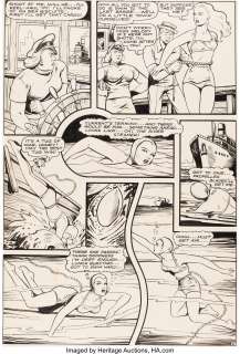 Matt Baker (attributed) and Alex Blum Seven Seas Comics #1 Story Page 4 Original Art (Univer...