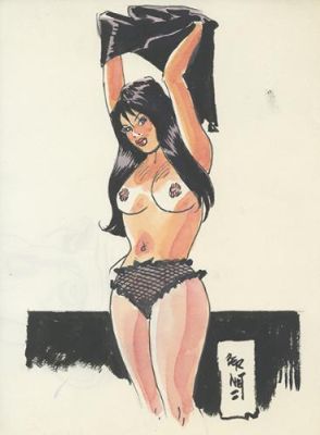 Jordi Bernet | Illustration de pin up | Galerie 9ème Art