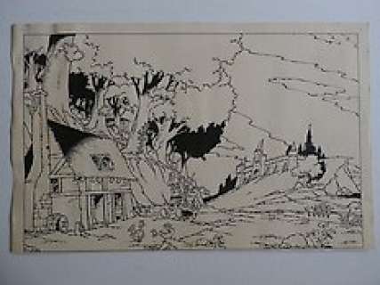 Peter de Smet | Peter de Smet - Originele tekening (strook) - Joris P.K. - Het zwingende zwaard - Formaat: ca. 32 x 21 cm. - (1973) | Catawiki