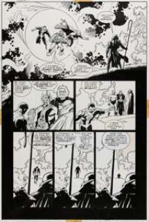 Mike Mignola et Carlos Garzon - Cosmic Odyssey #3 de 4 Planche 39 (DC Comics, 1988). Mike Mignola and Carlos Garzon Cosmic Odyssey #3 of 4 Story Page 39 Original Art (DC Comics, 1988).