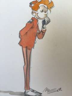 Munuera, José-Luis | Munuera, José-Luis - Dessin original couleur - Spirou et Fantasio - Spirou | Catawiki