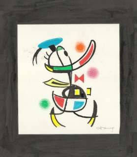Tony Fernandez, Disney Artist | Donald Duck Inspired By Joan Miró’s "René Char: Le marteau sans maître" (1976) - Original Painting - Tony Fernandez Signed - Original Artwork | Catawiki