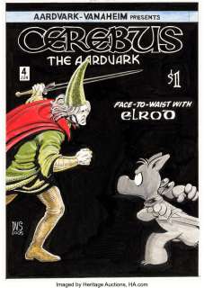 Sim, Dave - Dave Sim Cerebus #4 Complete 22-Page Story and Cover Re-Creation Original Art Group of 23 (Aardvark-Vanaheim, 1978... (Total: 24 Items)