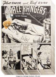 Elias, Lee - Lee Elias and Anthony Cataldo (attributed) Planet Comics #28 Complete 8-Page Story "Space Rangers in Slavers of th... (Total: 8 Original Art)