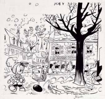 Franquin, André / Stibane (Luc Van Linthout Dit) | Franquin, André / STIBANE PETIT NOÃ‹L. Mine de plomb et encre… | Coutau Bégarie