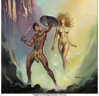 Vallejo, Boris - Boris Vallejo "Perseus Defeats Medusa" Painting Original Art (1988)....