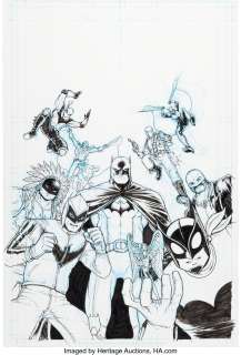 DC Artist - Chris Burnham Batman Incorporated Special #1 Cover Original Art (DC, 2013)....