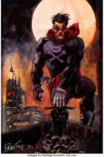 Brereton, Dan - Dan Brereton The Black Terror Story Pages Original Art Group of 3 (Eclipse Comics, 1989). ...