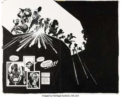 Miller, Frank - Frank Miller Sin City: The Big Fat Kill #5 Double Splash Pages 30-31 Original Art (Dark Horse, 1995)....