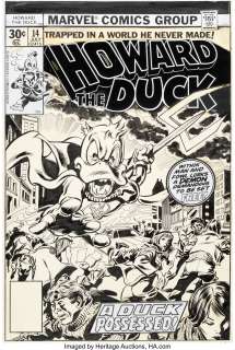 Colan, Gene - Gene Colan and Tom Palmer Howard the Duck #14 "Duck of Satan" Cover Original Art (Marvel, 1977)....