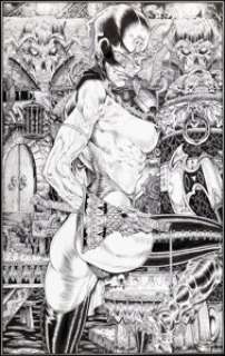 Vigil, Tim - Tim Vigil Macabre Erotica Portfolio Plate Illustration Original Art (Rebel Studios, 1990)....