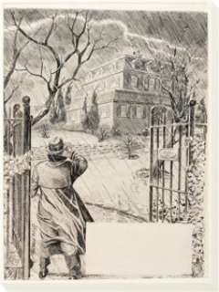 Evans, George - George Evans Terror Illustrated #1 Near-Complete Story "Rest in Peace" Original Art Group of 9 (EC, 1955).... (Total: 9 Original Art)