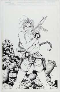 Park, Andy - Andy Park Tomb Raider: the Series #1 Cover Original Art (Image, 1999)....