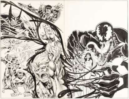 Milgrom, Al | Al Milgrom Spider-Man Saga #4 Wraparound Cover Original Art (Marvel, 1992).... | Heritage