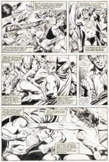 DC Artist - Rafael Kayanan, Michael Bair, and others America vs. the Justice Society #1 and #2 Story Page Original Art Group o... (Total: 3 Original Art)