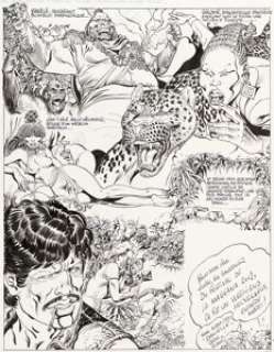 Malik (William Tai) Archie Cash, Chasse-Cœur à Koa-Gulé #14 Promotional Page Original Art (Dupuis, 1987)....