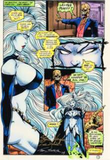 Tom Smith - Evil Ernie: The Resurrection #1 Lady Death Color Guide Page 12 Original Art (Chaos! Comics, 1993).