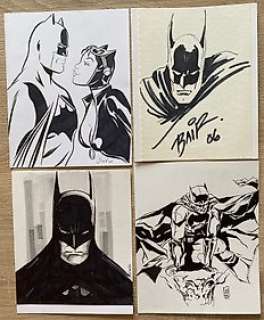 Taylor / Bair / Garbett / Landini | Batman - 4x dessin original par Des Taylor / Mike Bair / Lee Garbett / Stefano Landini - Page volante - Exemplaire unique - (2006/2015) | Catawiki