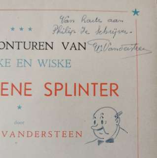 Willy Vandersteen | Suske en Wiske BR-07 - Opdrachttekening door Vandersteen in De groene splinter - Broché - EO - (1957) | Catawiki