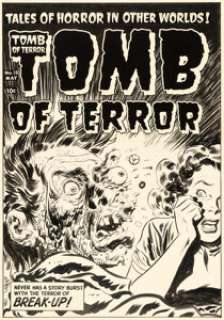 Lee Elias Tomb of Terror #15 Cover Original Art (Harvey, 1954). | Heritage