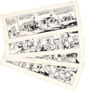 Walt Scott The Little People Consecutive Daily Comic Strip Original Art Group of 18 (NEA, 1955). (Total: 18 Original Art)