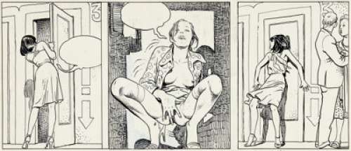 Milo Manara Le Déclic #1 Story Page 9 Original Art (L‘Écho des Savanes/Albin Michel, 1984).