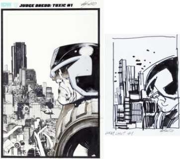 Marco Castiello Judge Dredd: Toxic! #1 Variant Cover D Original Art (IDW Publishing, 2018).