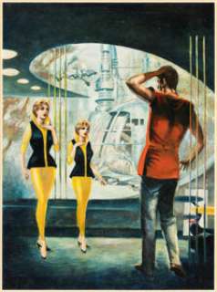Wally Wood Galaxy Science Fiction Novel #30 Double Jeopardy Novel Cover Painting Original Art (Galaxy Publishing Corp., 1957).