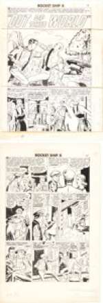 Ray Bailey Rocket Ship X #1 Complete 10-Page Story "Out of This World" Original Art (Fox, 1951). (Total: 10 Original Art)
