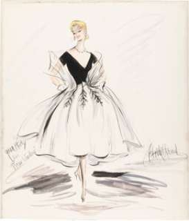 Rear Window (Paramount, 1954), Grace Kelly "Lisa Fremont" Black and White Cocktail Dress with Vine Detail by Edith Head. | Heritage