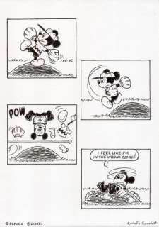 Roberto Ronchi | Mickey Mouse - "Wrong Comic" - Inspired by "Peanuts" by Charles Schulz - (2023) | Catawiki
