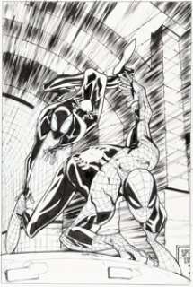 Humberto Ramos Spider-Men #1 Variant Cover Original Art (Marvel, 2012).
