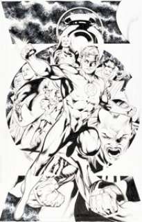 Rafa Sandoval and Jordi Tarragona Hal Jordan & the Green Lantern Corps #1 Cover Original Art (DC, 2016).